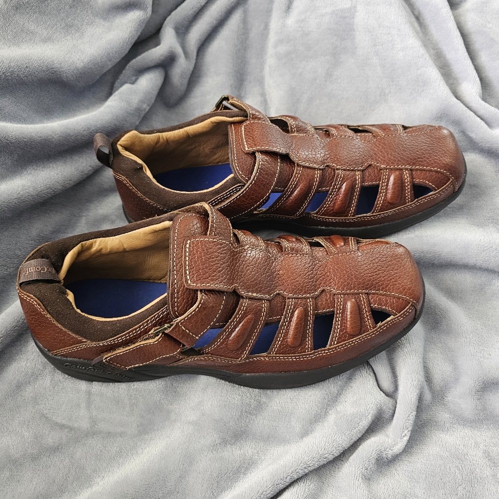 NEW - Dr. Comfort Fisherman - Men's Fisherman Sandals - Size 13W - Chestnut